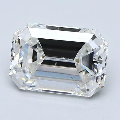 3.52ct G SI1 Rare Carat Ideal Cut Emerald Diamond