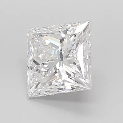 3.06ct E VVS2 Rare Carat Ideal Cut Princess Lab Grown Diamond
