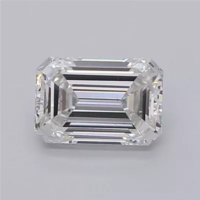 1.55ct F VS1 Rare Carat Ideal Cut Emerald Lab Grown Diamond