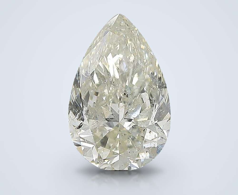 3.02ct J SI2 Rare Carat Ideal Cut Pear Diamond