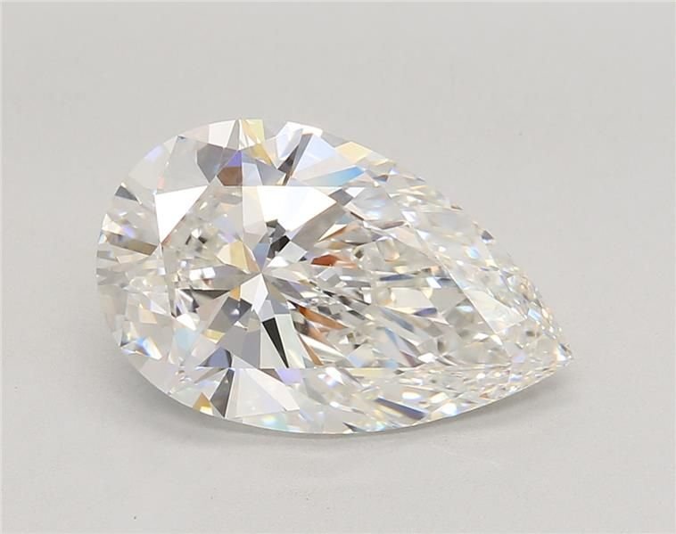 4.51ct F VS1 Rare Carat Ideal Cut Pear Lab Grown Diamond