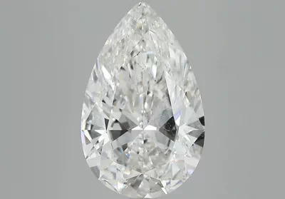 7.01ct H SI2 Rare Carat Ideal Cut Pear Diamond