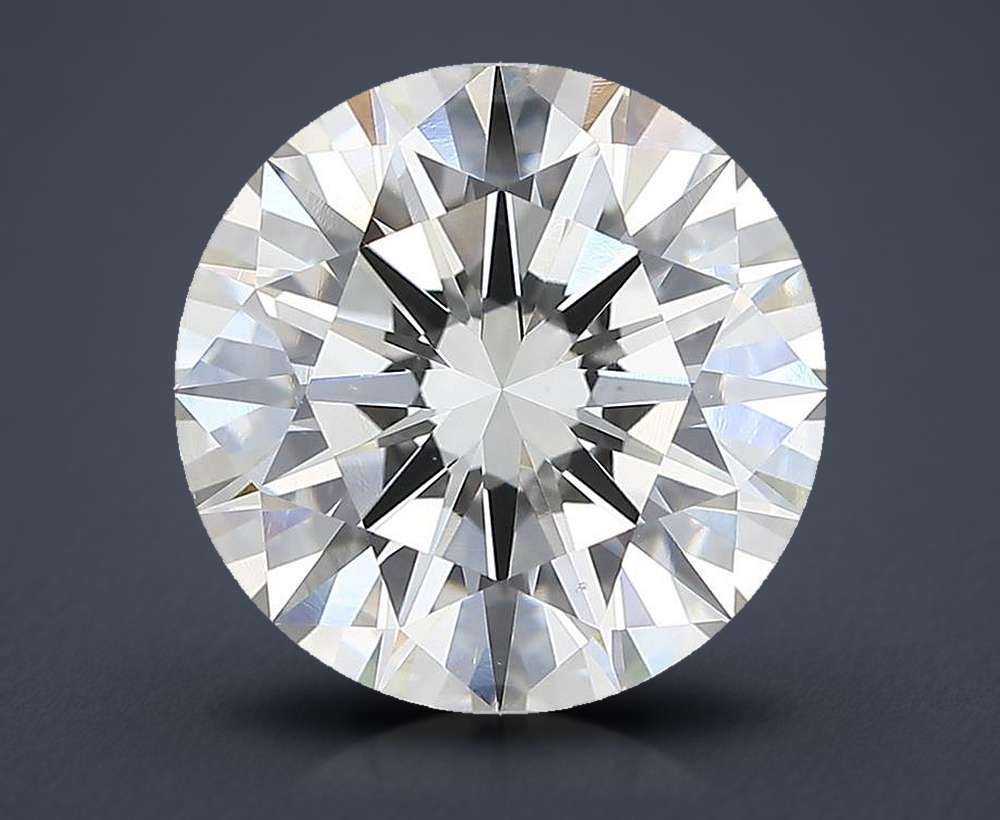 5.05ct J VS2 Rare Carat Ideal Cut Round Diamond