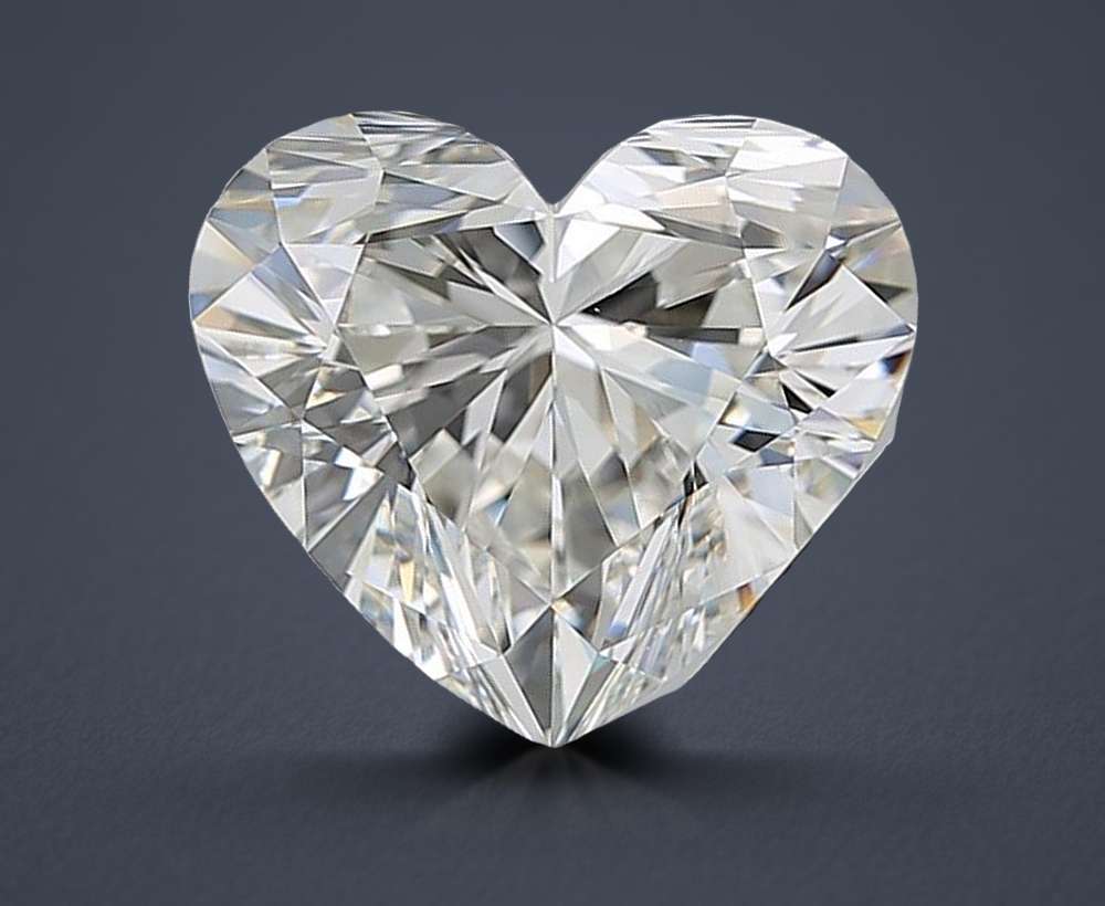 4.12ct J VS2 Rare Carat Ideal Cut Heart Diamond
