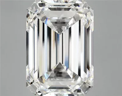 13.17ct F VVS2 Rare Carat Ideal Cut Emerald Lab Grown Diamond