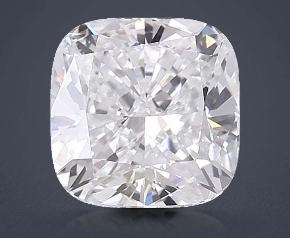 3.11ct E VVS2 Rare Carat Ideal Cut Cushion Lab Grown Diamond