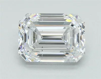 1.52ct D SI1 Rare Carat Ideal Cut Emerald Lab Grown Diamond