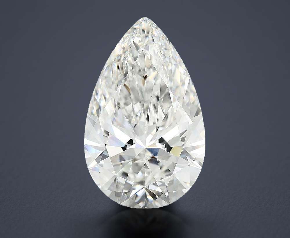 11.98ct F VVS2 Rare Carat Ideal Cut Pear Lab Grown Diamond