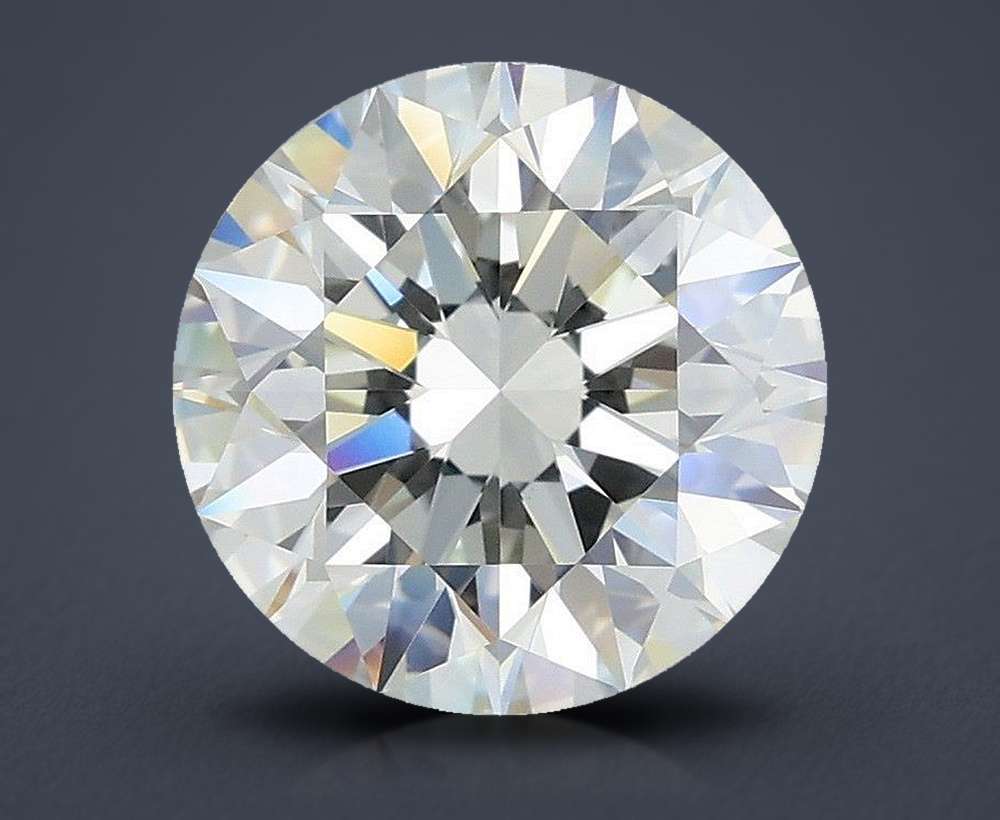 3.01ct H VVS2 Rare Carat Ideal Cut Round Diamond