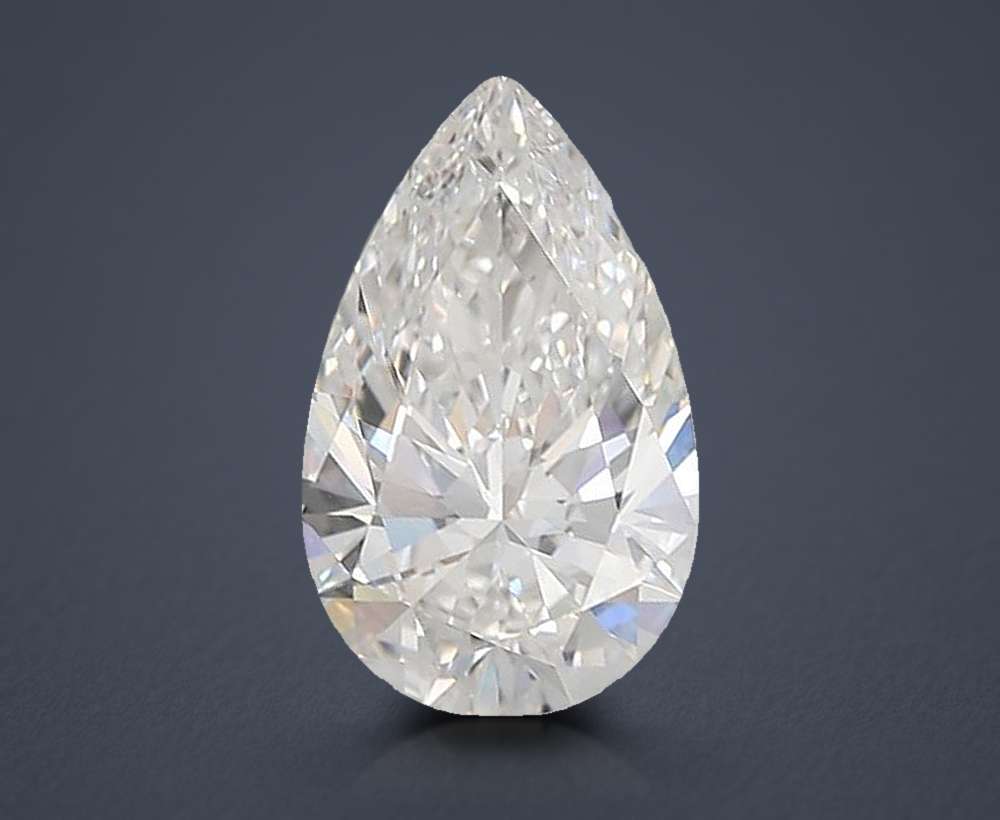 6.09ct F VVS2 Rare Carat Ideal Cut Pear Lab Grown Diamond