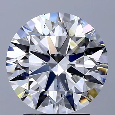 2.71ct E SI1 Rare Carat Ideal Cut Round Diamond