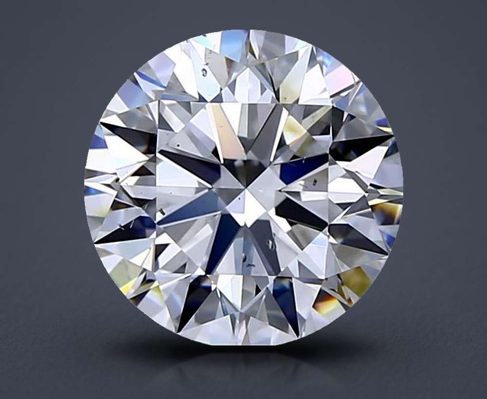 2.71ct E SI1 Rare Carat Ideal Cut Round Diamond