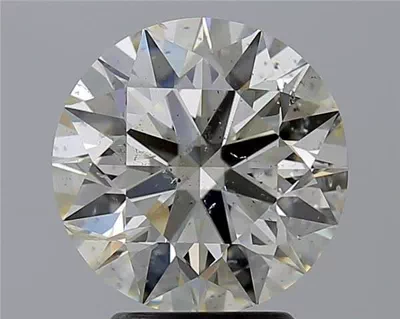 3.11ct J SI2 Rare Carat Ideal Cut Round Diamond