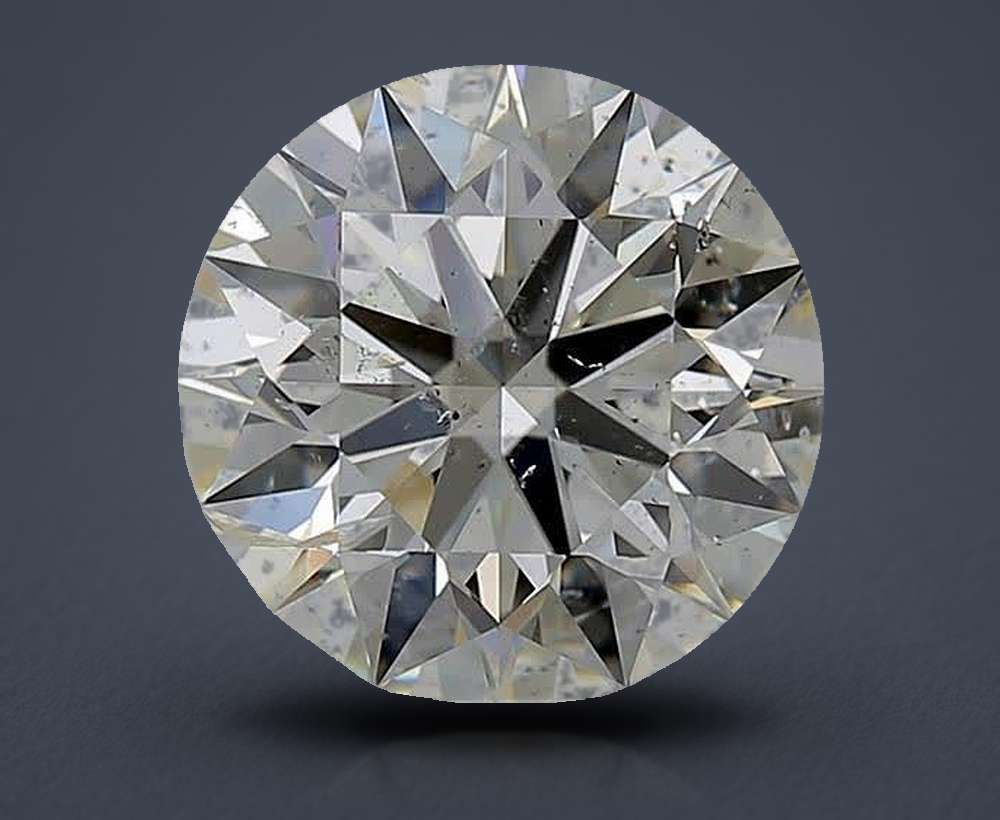3.11ct J SI2 Rare Carat Ideal Cut Round Diamond