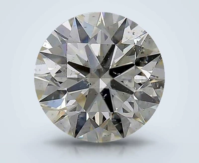3.11ct J SI2 Rare Carat Ideal Cut Round Diamond