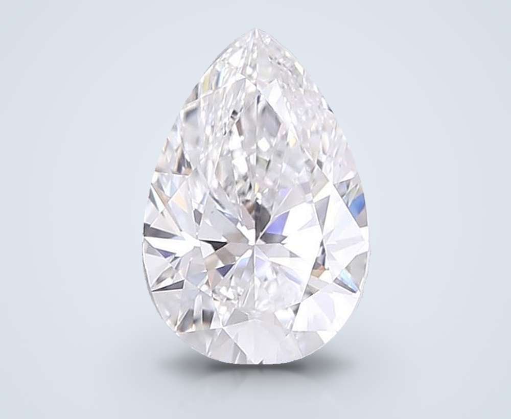 2.09ct E VS1 Rare Carat Ideal Cut Pear Lab Grown Diamond
