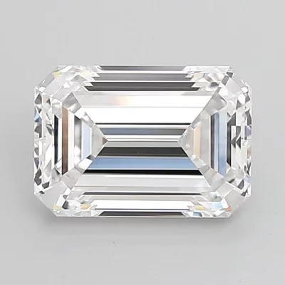 6.02ct E VVS2 Rare Carat Ideal Cut Emerald Lab Grown Diamond