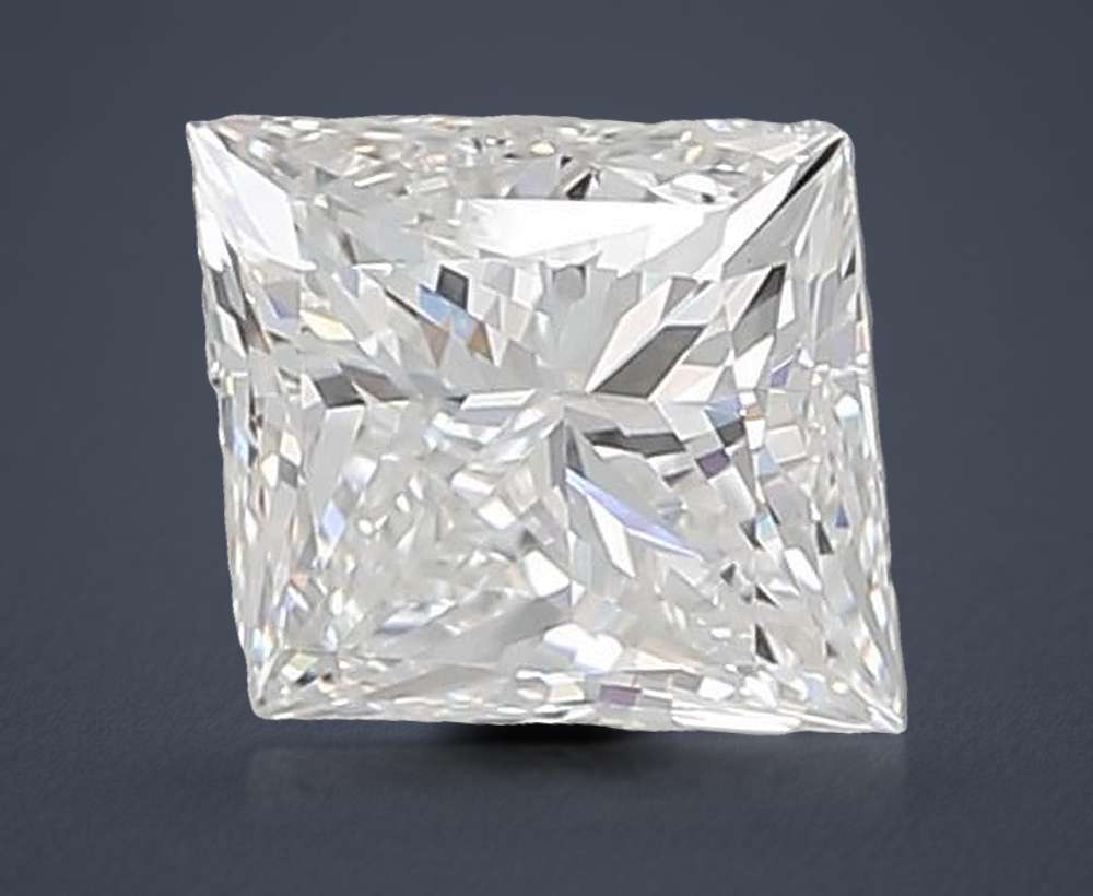 2.55ct E VVS2 Rare Carat Ideal Cut Princess Lab Grown Diamond