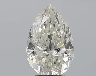 3.01ct I SI2 Rare Carat Ideal Cut Pear Diamond