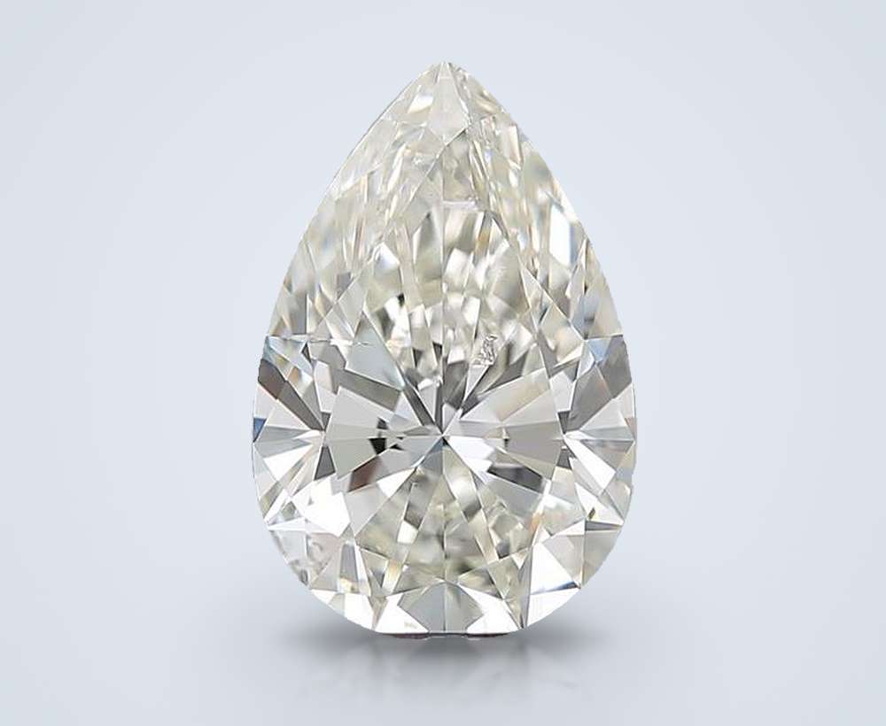 2.51ct K SI2 Rare Carat Ideal Cut Pear Diamond