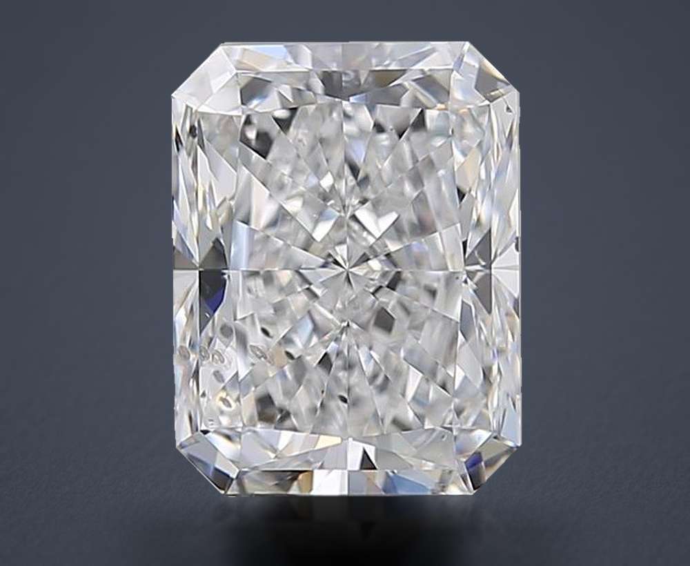2.21ct D SI2 Rare Carat Ideal Cut Radiant Diamond