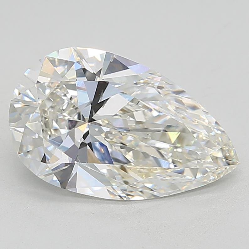 3.72ct F VS2 Rare Carat Ideal Cut Pear Lab Grown Diamond