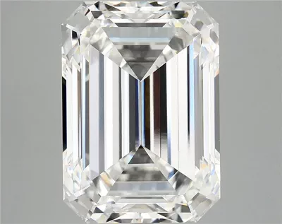 12.42ct F VVS2 Rare Carat Ideal Cut Emerald Lab Grown Diamond