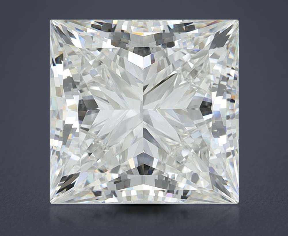 5.21ct F VS1 Rare Carat Ideal Cut Princess Lab Grown Diamond