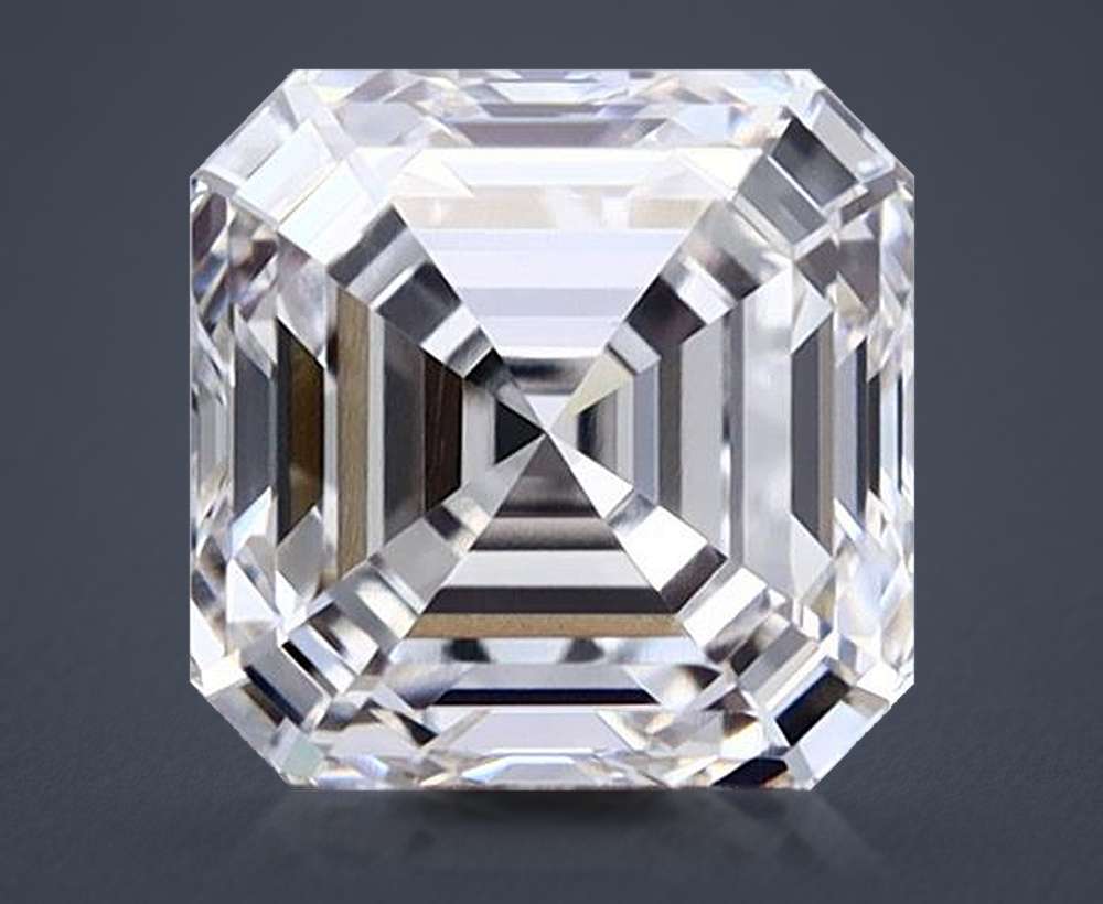 0.99ct F VVS2 Rare Carat Ideal Cut Asscher Lab Grown Diamond