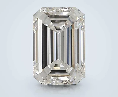 2.72ct F VS2 Rare Carat Ideal Cut Emerald Lab Grown Diamond