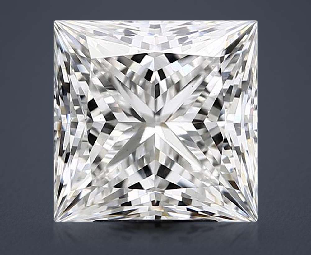 5.09ct E VS2 Rare Carat Ideal Cut Princess Lab Grown Diamond
