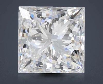 1.56ct E VVS2 Rare Carat Ideal Cut Princess Lab Grown Diamond