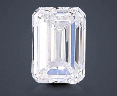 2.01ct D VVS2 Rare Carat Ideal Cut Emerald Lab Grown Diamond