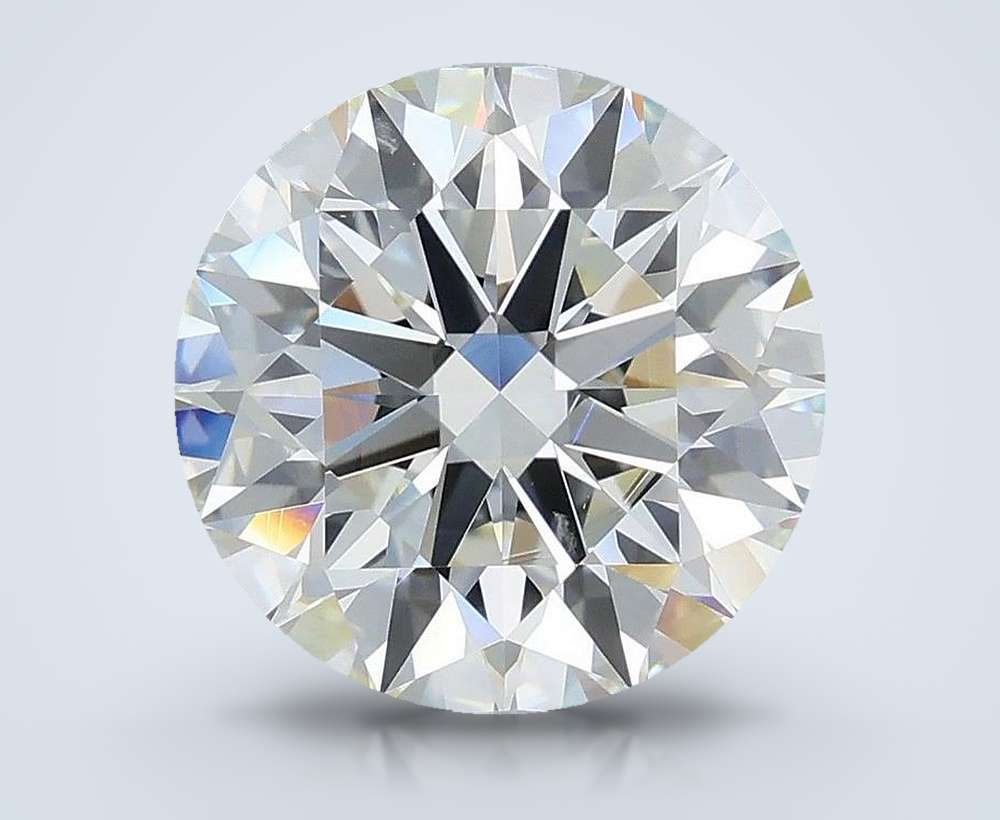3.44ct H VS2 Rare Carat Ideal Cut Round Diamond