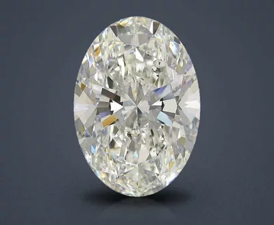 7.01ct J SI2 Rare Carat Ideal Cut Oval Diamond