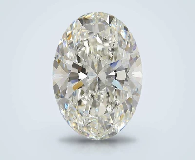 7.01ct J SI2 Rare Carat Ideal Cut Oval Diamond