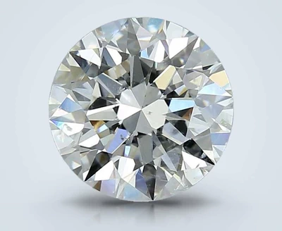3.31ct I SI2 Rare Carat Ideal Cut Round Diamond