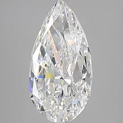 6.09ct F SI1 Rare Carat Ideal Cut Pear Lab Grown Diamond