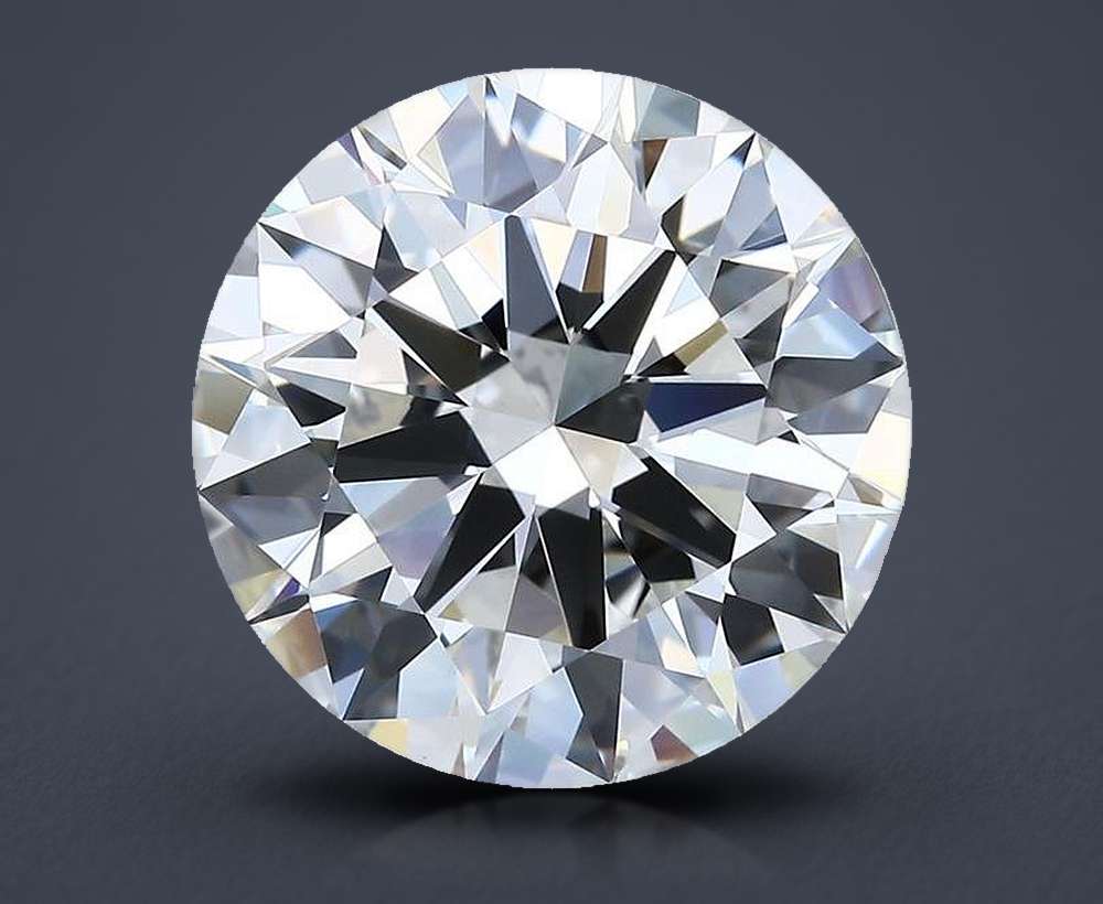 6.29ct H VVS2 Rare Carat Ideal Cut Round Diamond