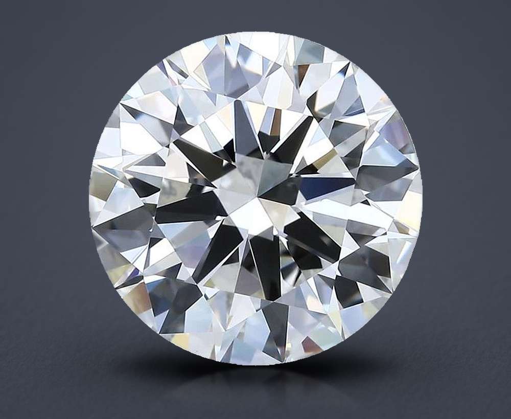 6.29ct H VVS2 Rare Carat Ideal Cut Round Diamond