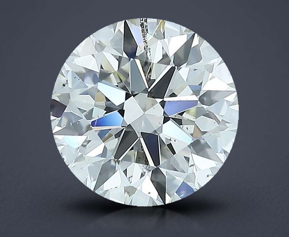 2.71ct I SI1 Rare Carat Ideal Cut Round Diamond