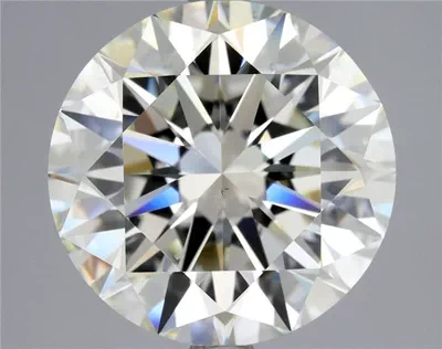 5.01ct K SI2 Rare Carat Ideal Cut Round Diamond