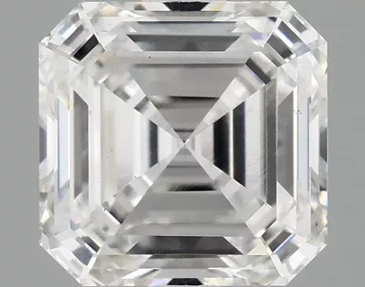 2.10ct F VS2 Rare Carat Ideal Cut Asscher Lab Grown Diamond