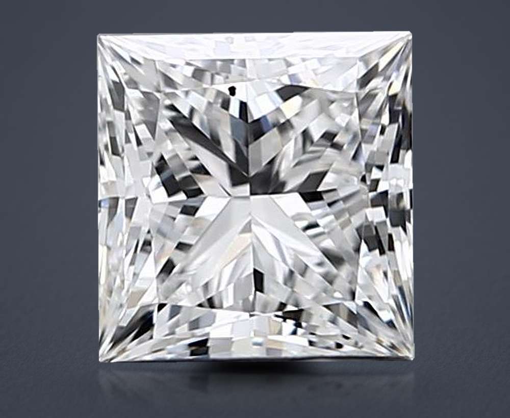 1.24ct F VS2 Rare Carat Ideal Cut Princess Lab Grown Diamond