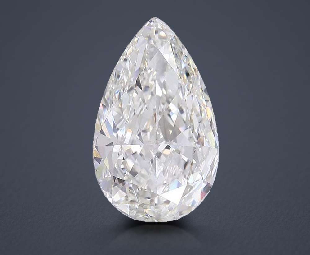 32.54ct H VS1 Rare Carat Ideal Cut Pear Lab Grown Diamond