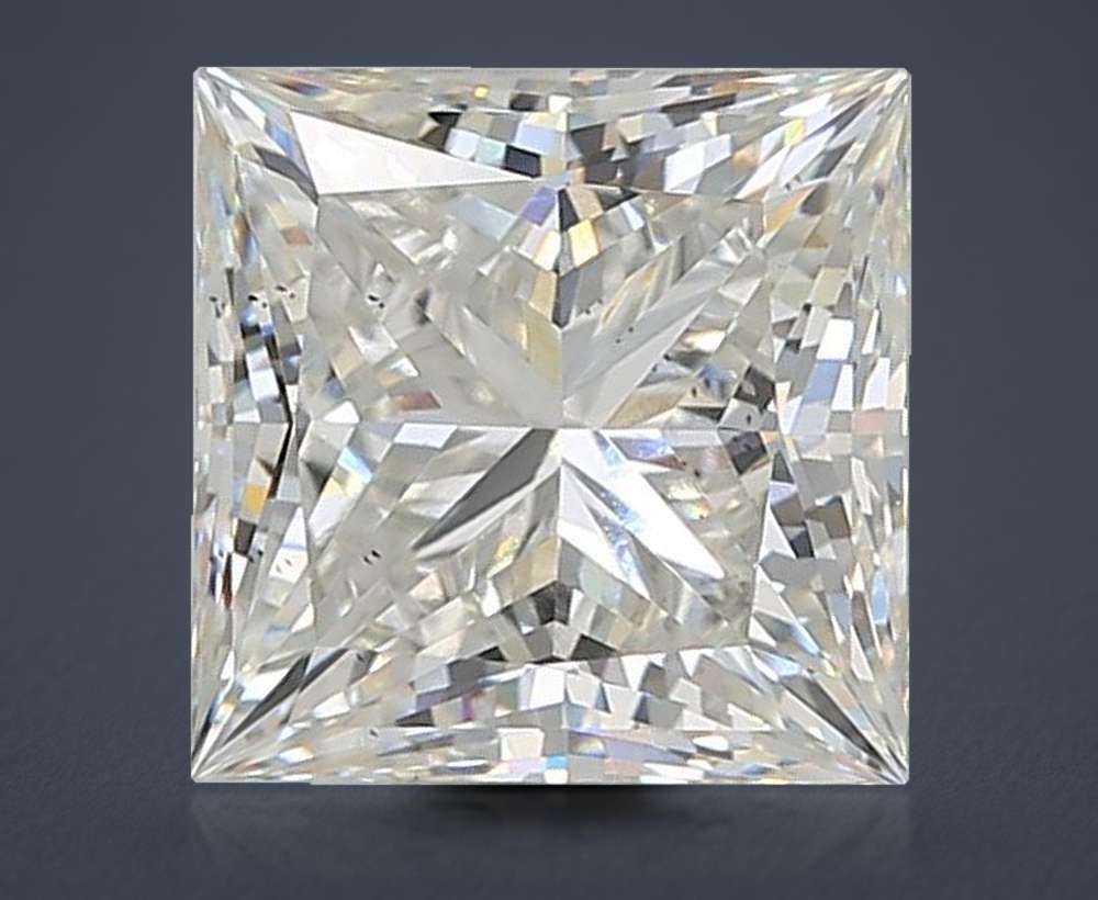 4.05ct H VS2 Rare Carat Ideal Cut Princess Lab Grown Diamond
