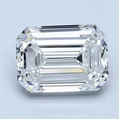 2.50ct F VVS2 Rare Carat Ideal Cut Emerald Diamond