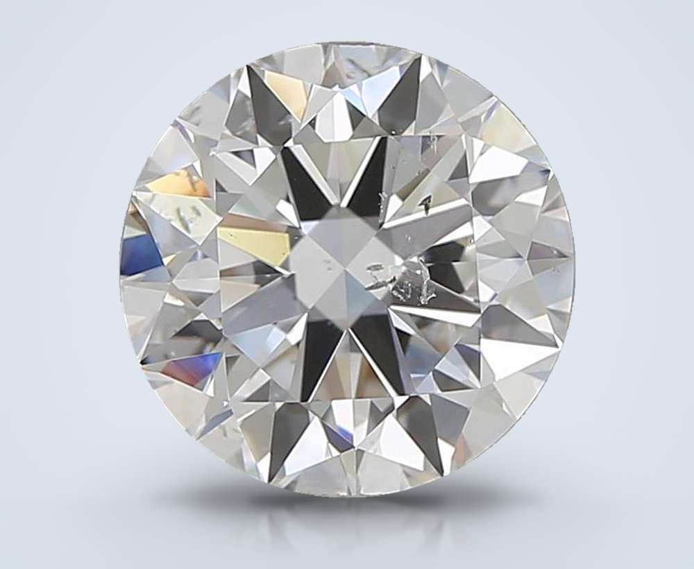 2.01ct E SI2 Rare Carat Ideal Cut Round Diamond