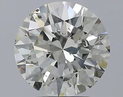 3.51ct I SI2 Rare Carat Ideal Cut Round Diamond