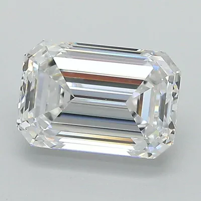 2.08ct D VS2 Excellent Cut Emerald Lab Grown Diamond